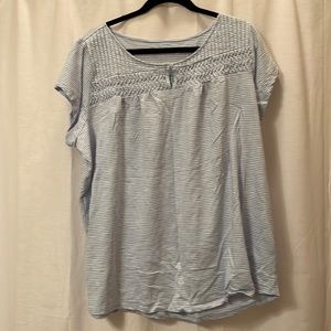 Blue and white stripped blouse